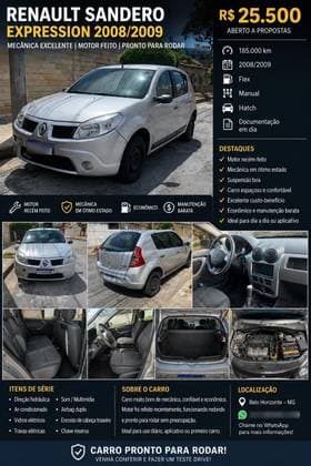 Carro 1.0 EXPRESSION 16V FLEX 4P MANUAL