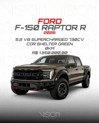 Carro 5.2 V8 SUPERCHARGED GASOLINA RAPTOR CD 4X4 AUTOMÁTICO