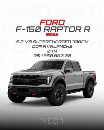 Carro 5.2 V8 SUPERCHARGED GASOLINA RAPTOR CD 4X4 AUTOMÁTICO