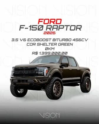 Carro 5.2 V8 SUPERCHARGED GASOLINA RAPTOR CD 4X4 AUTOMÁTICO