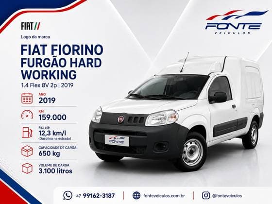 Carro 1.4 MPI FURGÃO HARD WORKING 8V FLEX 2P MANUAL