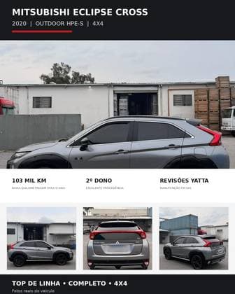Carro 1.5 MIVEC TURBO GASOLINA HPE-S AWD CVT