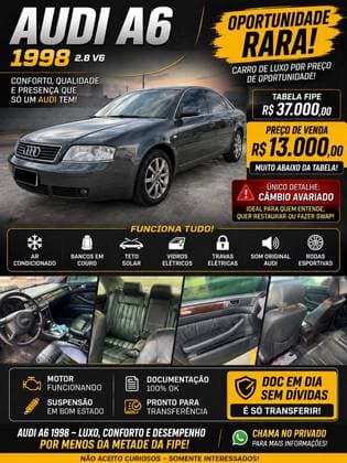 Carro 2.7 QUATTRO AVANT V6 30V BI-TURBO GASOLINA 4P TIPTRONIC