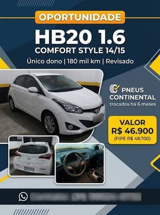 Carro 1.6 COMFORT STYLE 16V FLEX 4P MANUAL