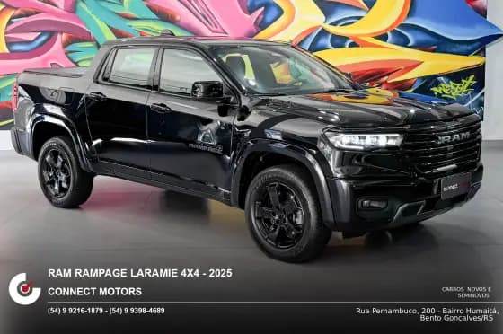 Carro 2.0 HURRICANE 4 TURBO GASOLINA LARAMIE 4X4 AUTOMÁTICO