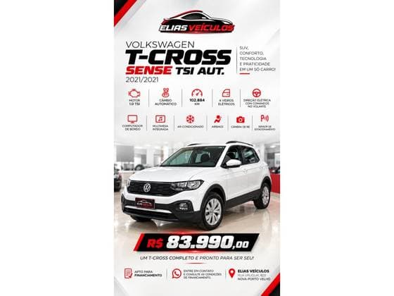 Carro 1.0 200 TSI TOTAL FLEX SENSE AUTOMÁTICO