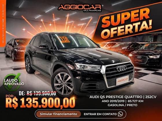 Carro 2.0 TFSI GASOLINA PRESTIGE S TRONIC