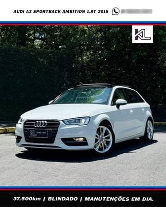 Carro 1.8 TFSI SPORTBACK AMBITION 16V GASOLINA 4P AUTOMÁTICO
