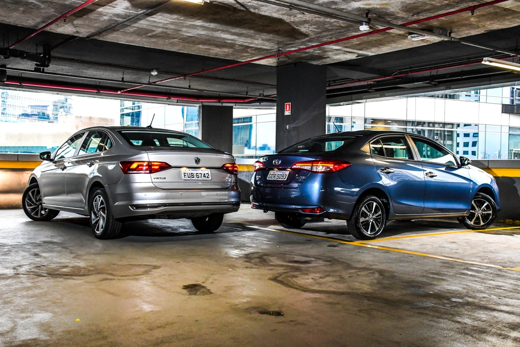  Comparativo: Toyota Yaris Sedan XLS 1.5 x Volkswagen Virtus Highline 200 TSI