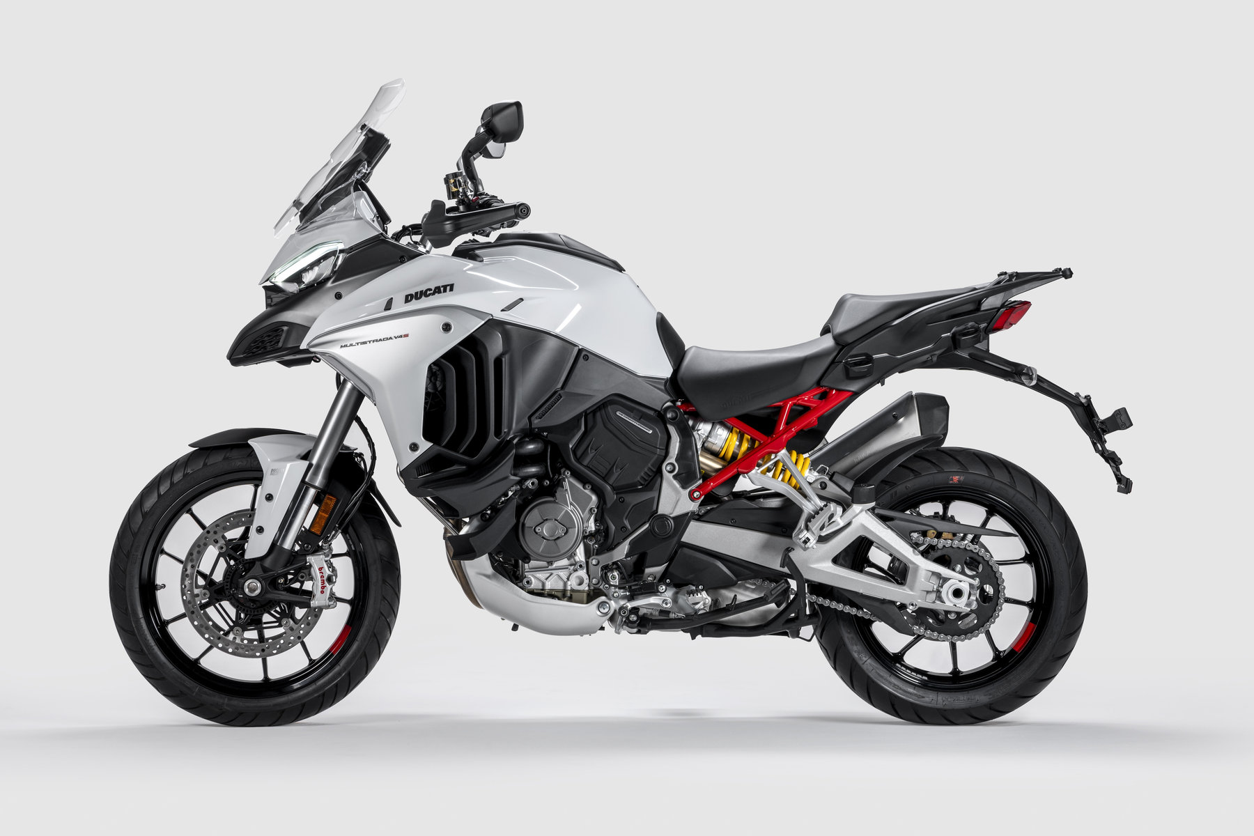 2022 Ducati Multistrada V4s White Left Side