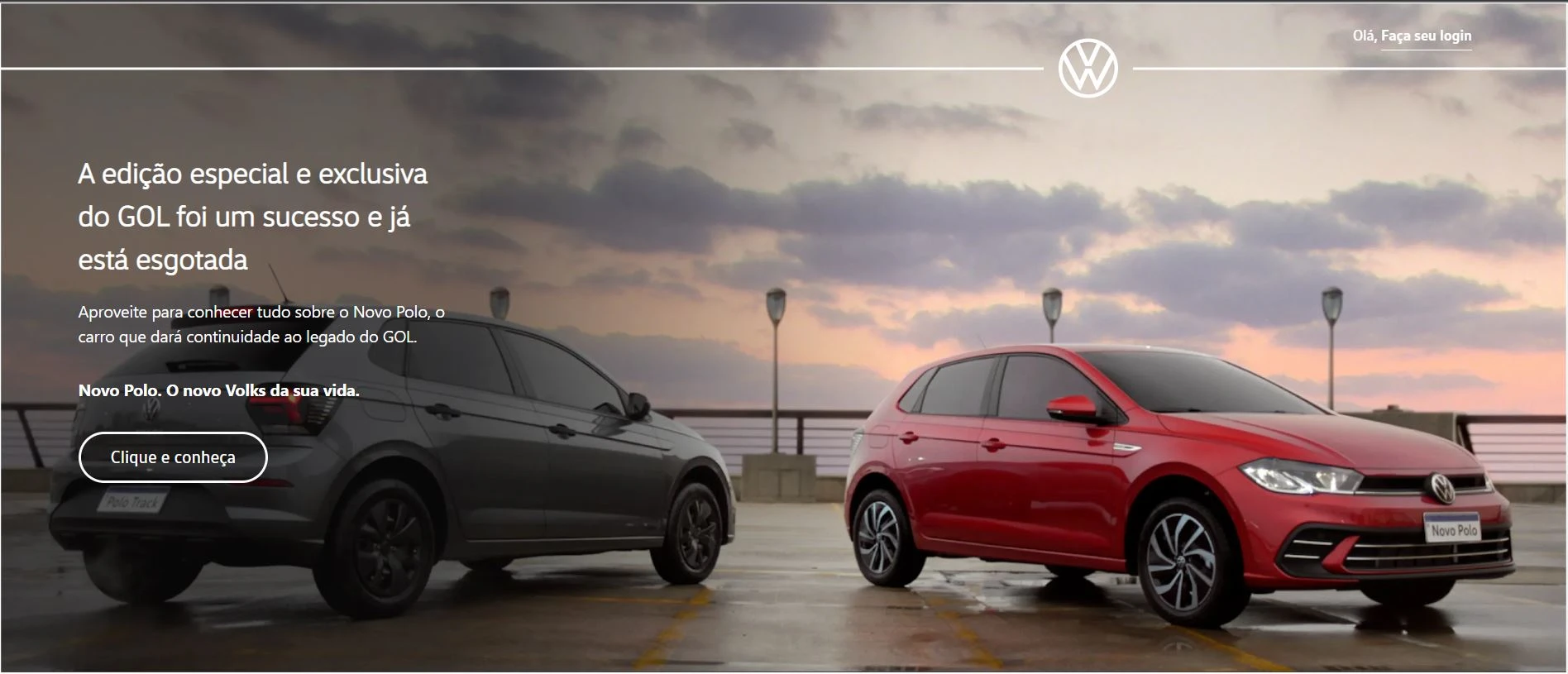  Imagem do site oficial da Volkswagen confirmado que o Gol Last Edition acabou.