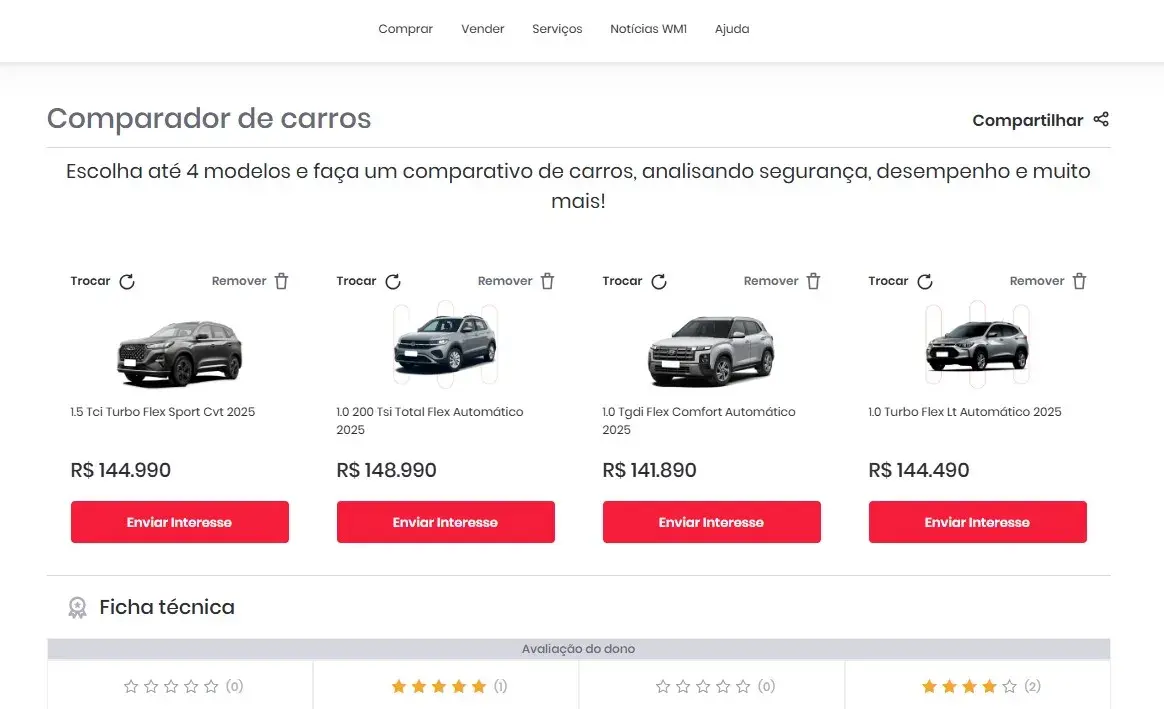 Comparador Webmotots 01